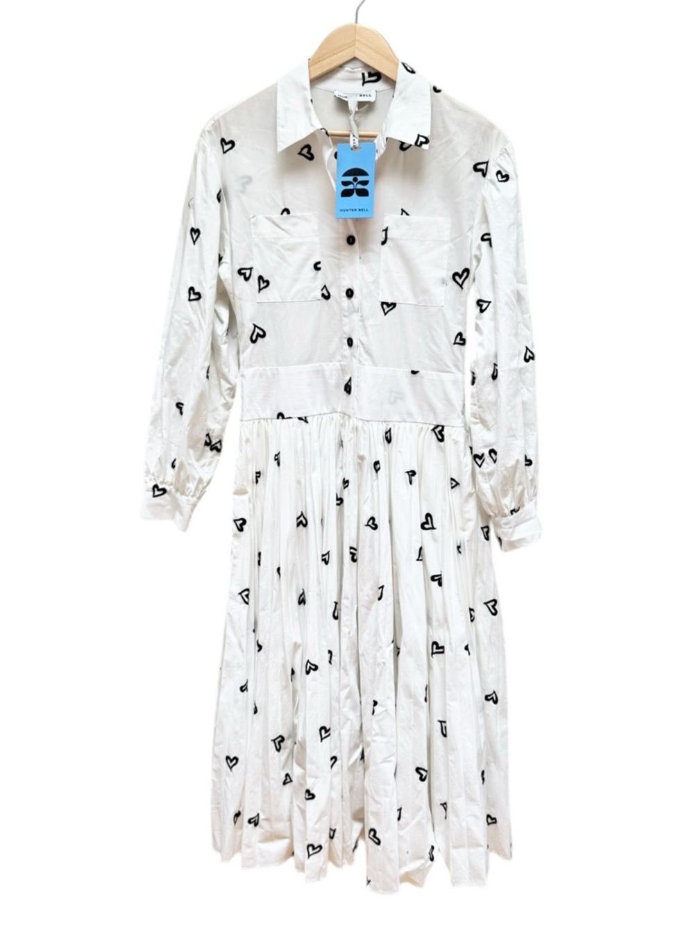 Hunter Bell *NEW* Embroidered Heart Randolph Shirt Dress